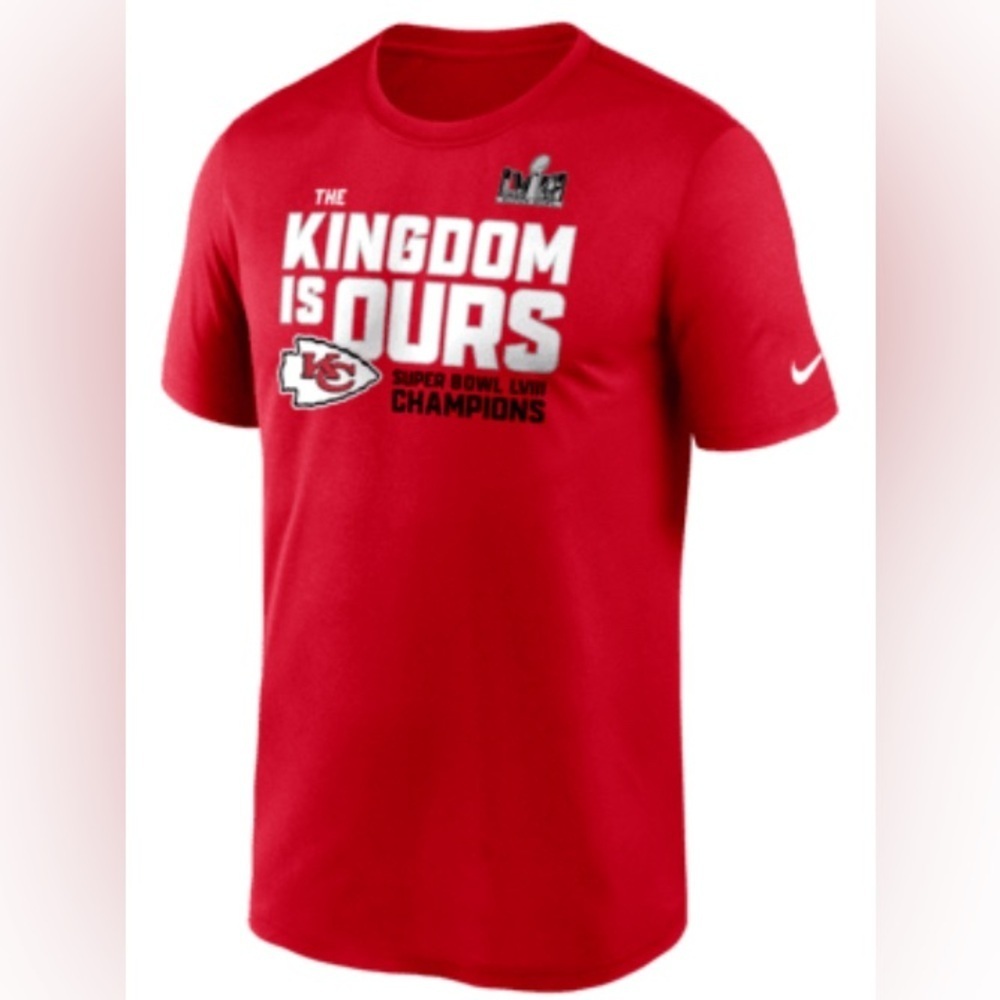 NEW - Mens Kansas City Chiefs Nike Super Bowl LVIII Champions Local Fashion Tee